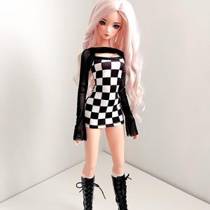 Smart Doll Classic oder Pear Mesh Langarm-Halbtop *Puppe nicht enthalten*