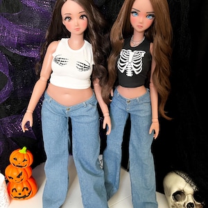 Smart Doll Classic oder Pear Skeleton Halloween Crop Tank Top