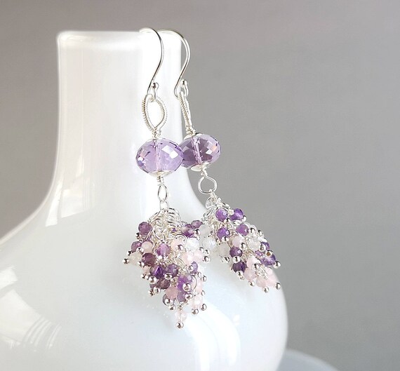 Pastel purple earrings online