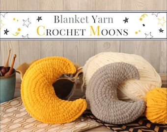 Crochet Moon Pillow Pattern: Beginner-Friendly Nursery Decor (PDF Pattern