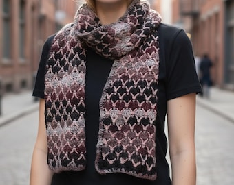 Handmade Crochet Scarf: Soft Textured Boho Wrap, Winter Shawl