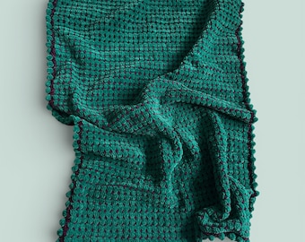 Coperta in velluto all'uncinetto fatta a mano: morbida, accogliente, certificata OEKO-TEX