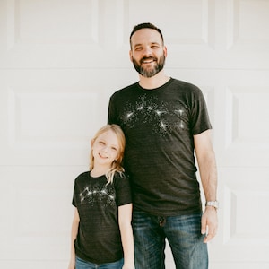 Matching Big Dipper Little Dipper Constellation Shirts, Family Clothing for Him, Father Son Matching Tees, New Dad and Baby, Gifts for Men image 1