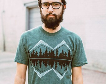 Adventure Wanderlust Shirt, Spring Clothing Outdoor Gifts for Him, Crater Lake Oregon Mountain T Shirts for Men, Camping Shirt Men