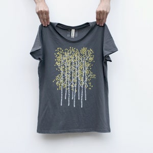 Aspen Forest Screen Print Shirt for Women, Birch Trees Nature Lover T-shirt, Bryce Canyon Utah Travel Gift for Her