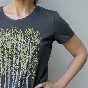 Aspen Forest Screen Print Shirt for Women, Birch Trees Nature Lover T-shirt, Bryce Canyon Utah Travel Gift for Her image 5