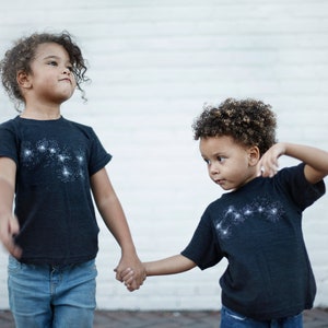 Big Sister Little Sister Matching Shirts, Sibling T-Shirt Set, Big Dipper and Little Dipper Constellation Screen Print image 7