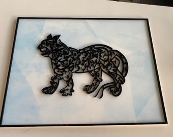 Naad e Ali Löwe, Acrylbild: Islamisches Wohndekor, Shia Kalligraphie