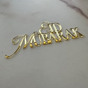 Eid Mubarak Charm, Mirror Gold Eid Charms, Eid Mubarak Decorations, Eid Party, Eid Mubarak Party, Eid Cake Topper, Eid Mubarak Cake Charm