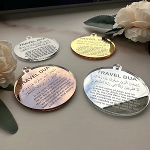 Ornamento da appendere all&#39;auto Travel Dua - Perfetto per benedizioni e viaggi sicuri. Bellissima decorazione islamica per auto. Regalo ideale per gli automobilisti.