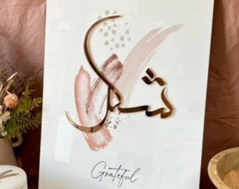 Sabr Shukr Tawakkul Schild: Islamische Wortkunst aus Acryl, 3er Set