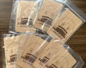 Pocket Travel Mohr voor Salah, creditcardformaat Mohr voor Salah, gunst voor Ameen, draagbaar gebed Mohr voor Sajdah, portemonnee Pocket Travel Mohr