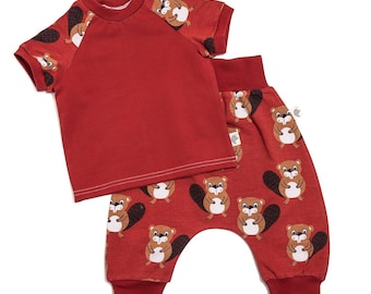 Organic Cotton Baby Harem Pants & T-Shirt Set – Henry Terra, Unisex