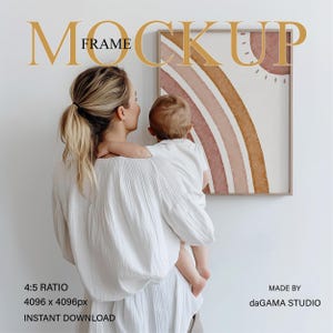 Kinderzimmer Rahmen Mockup, Kinderrahmen Mockup für Digitaldrucke, Baby Poster Mockup für Wandkunst, Kind minimal Schlafzimmer Mockup, PSD Photoshop
