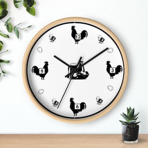 Kitchen Essential: Chicken-themed Farmhouse Wall Clock&quot;