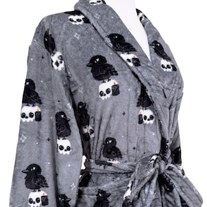 ladies skull dressing gown Skull Dress with Purse, Heels, and Necklace