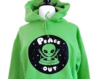 alien in a hoodie