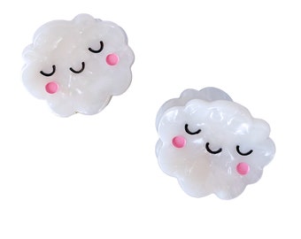 Happy Cloud Claw Clips - Acrylic Jaw Clip - Set of TWO