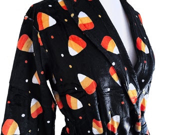 Candy Corn Halloween Robe - Sizes S to 3X