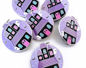 Haunted House Enamel Pin