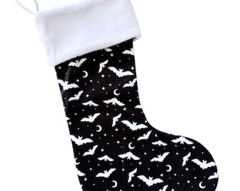 Black Bat Christmas Stocking