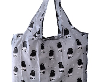 Crow & Skull Grocery Foldable Eco Tote Bag