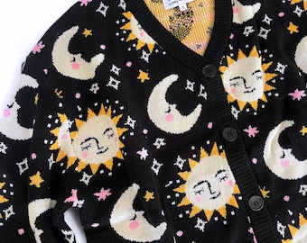 Sun and Moon Cardigan Sweater - Ladies Sizes S-3X