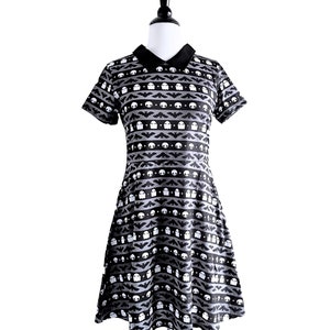 Spooky Stripes Collared A-line Dress Sizes S to 4X image 1