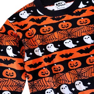 Halloween Striped Pullover Sweater - Ladies Sizes S-3X