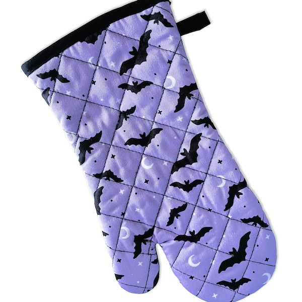 Manopla de horno de murciélago morado