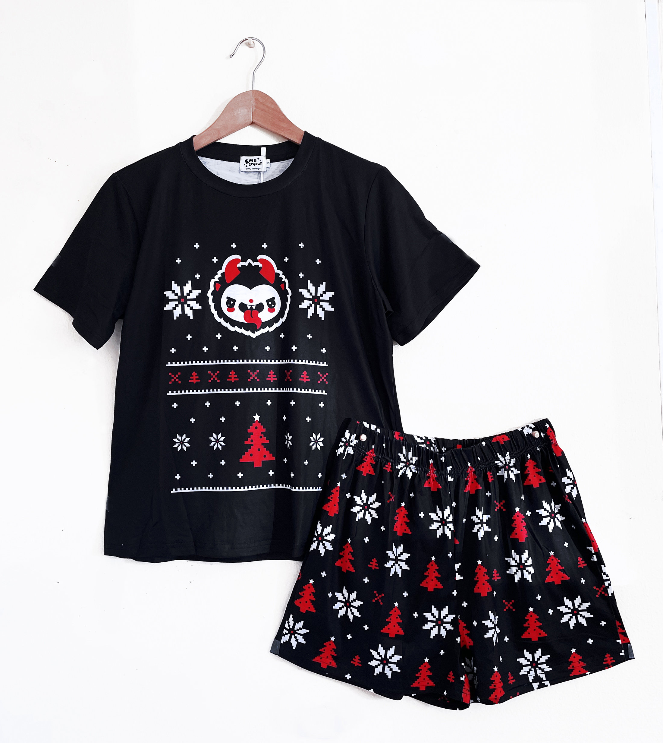 Krampus Pajamas Shorts and Top Set Etsy