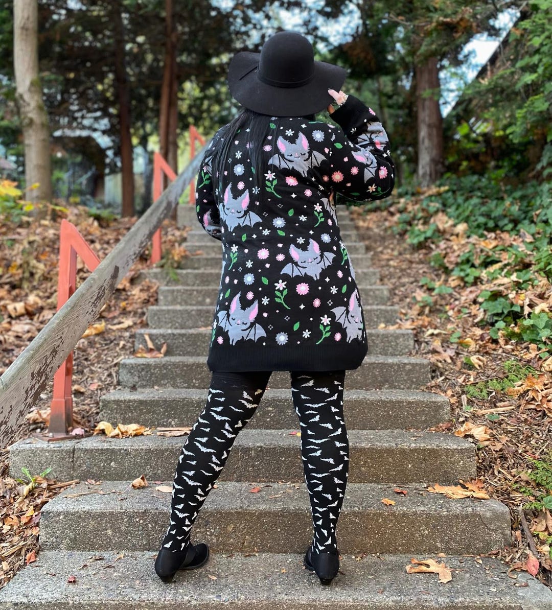 Floral Bat Cardigan Sweater - Available in Sizes S to 3X - Etsy