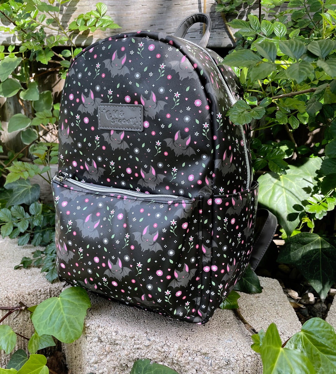 Floral Bat Mini Backpack Etsy