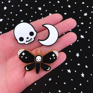 Deaths Head Moth Shoe Charms Set