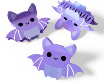 Lavender Bat Claw Clip