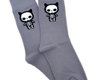 Skeleton Cat Socks