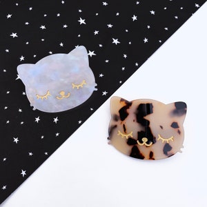 Happy Cat Hair Clip - Your Choice of Opal or Tortie