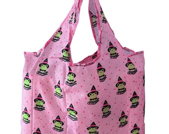 Frog Witch Grocery Foldable Eco Tote Bag