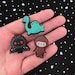 Cryptids Shoe Charms Set - Bigfoot, Nessie, Mothman 