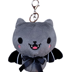 Bat Cat Plush Keychain Bag Charm