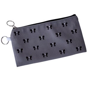 Skull Bow Zipper Pouch