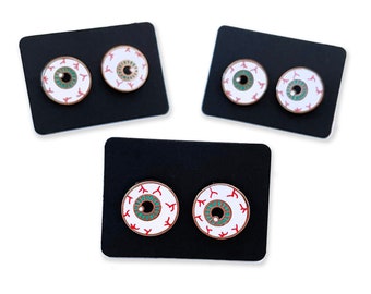 Eyeball stud earrings