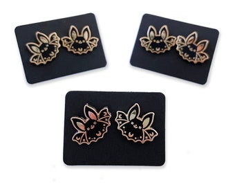 Bat stud earrings