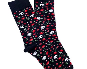 Floral Skull Socks