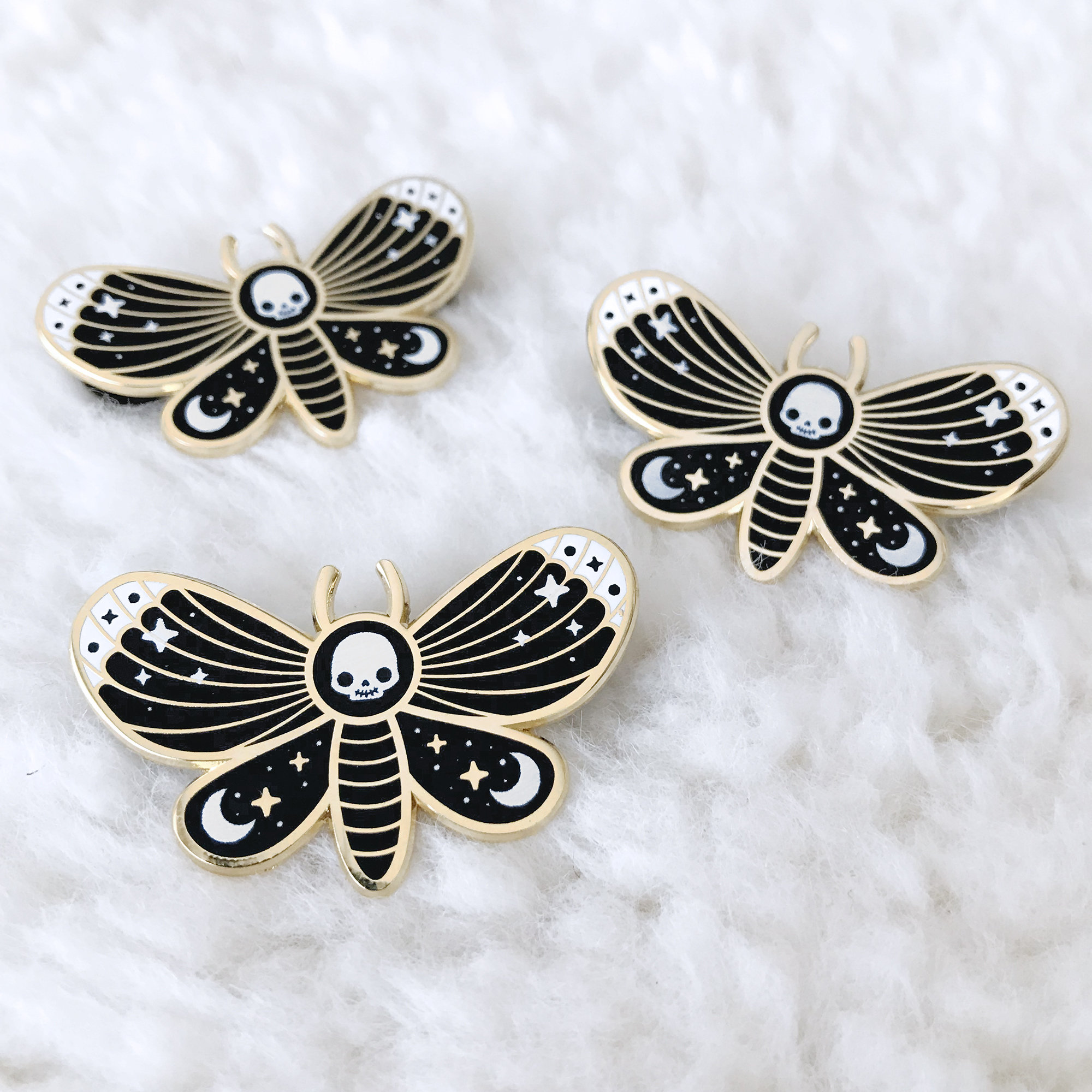 Death Head Moth Enamel Pin