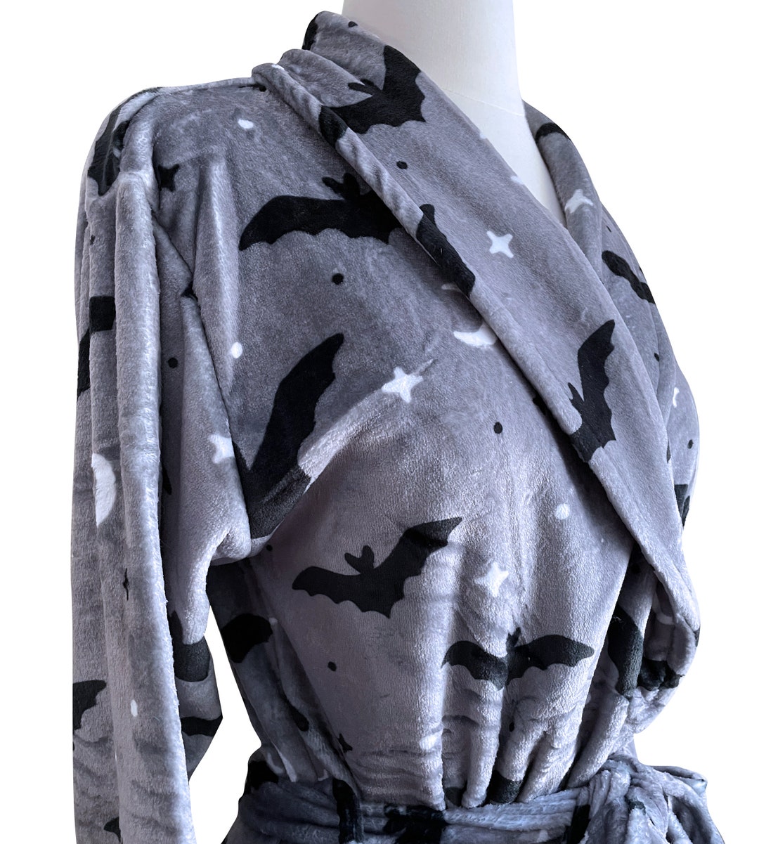 Gray Bat Bath Robe Sizes S to 3X - Etsy