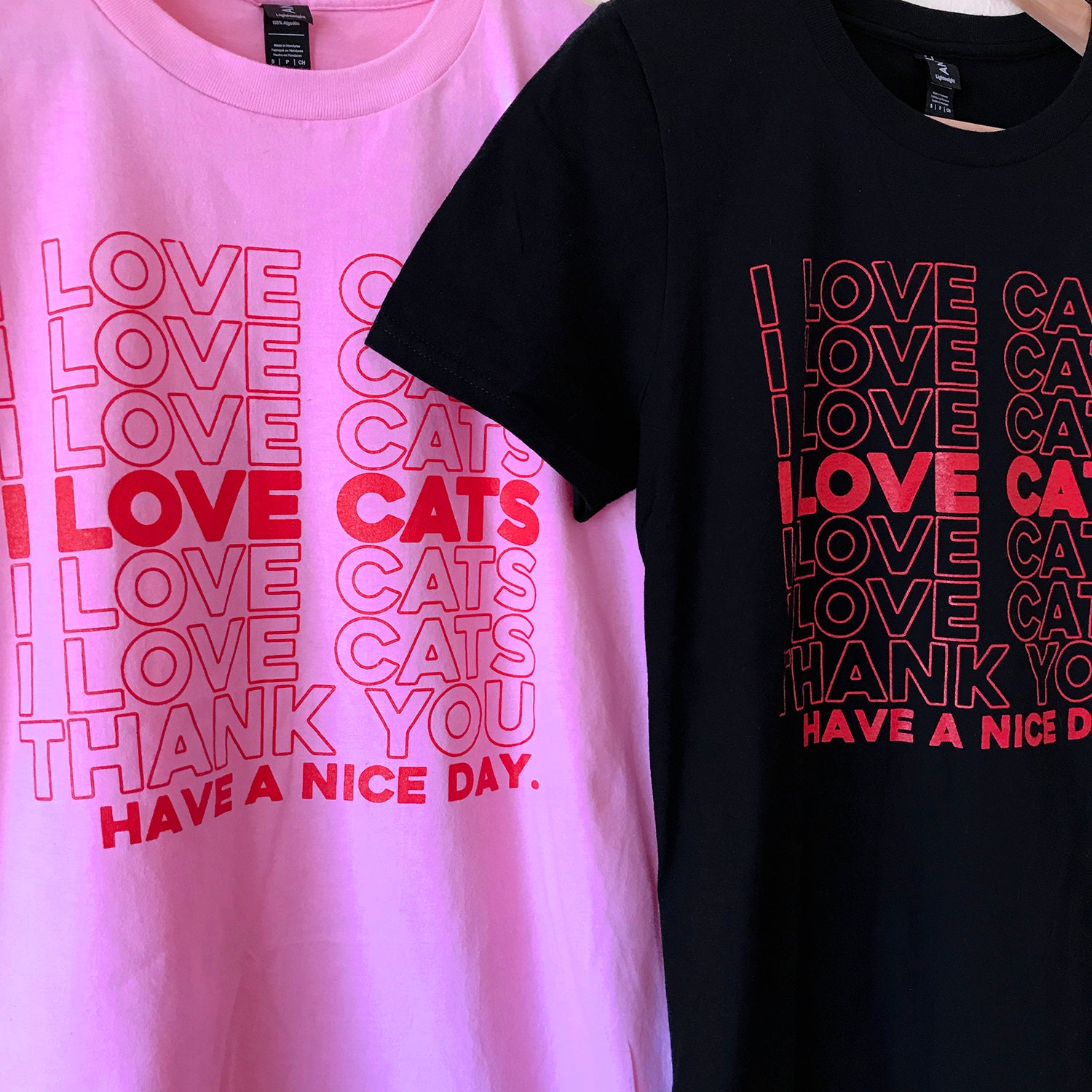 I LOVE CATS T-Shirt - Thank You Bag Parody Tee Shirt - (Available in …
