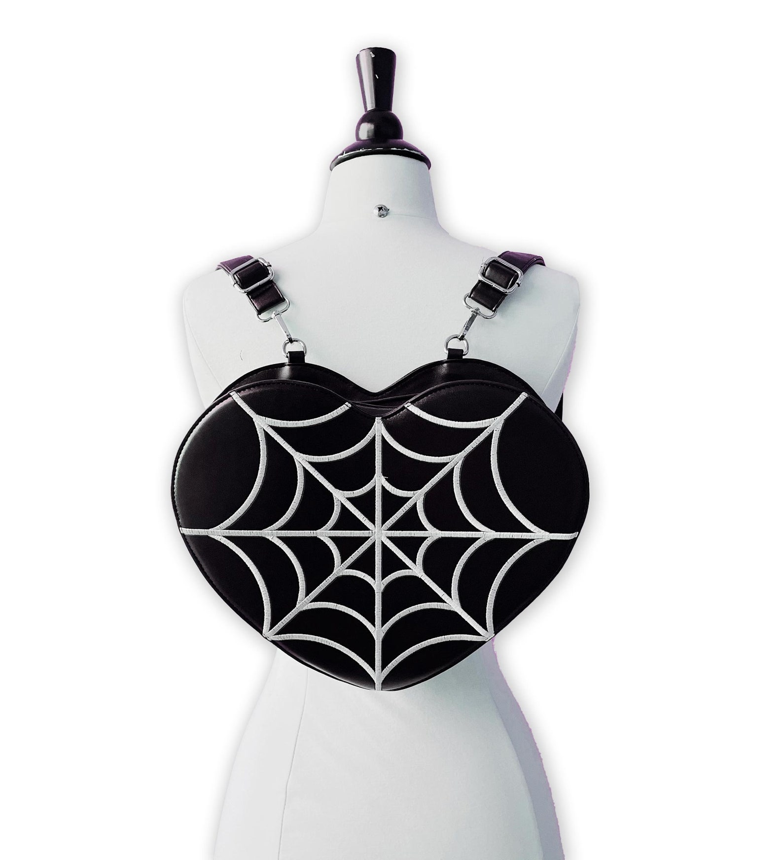heart spider web backpack