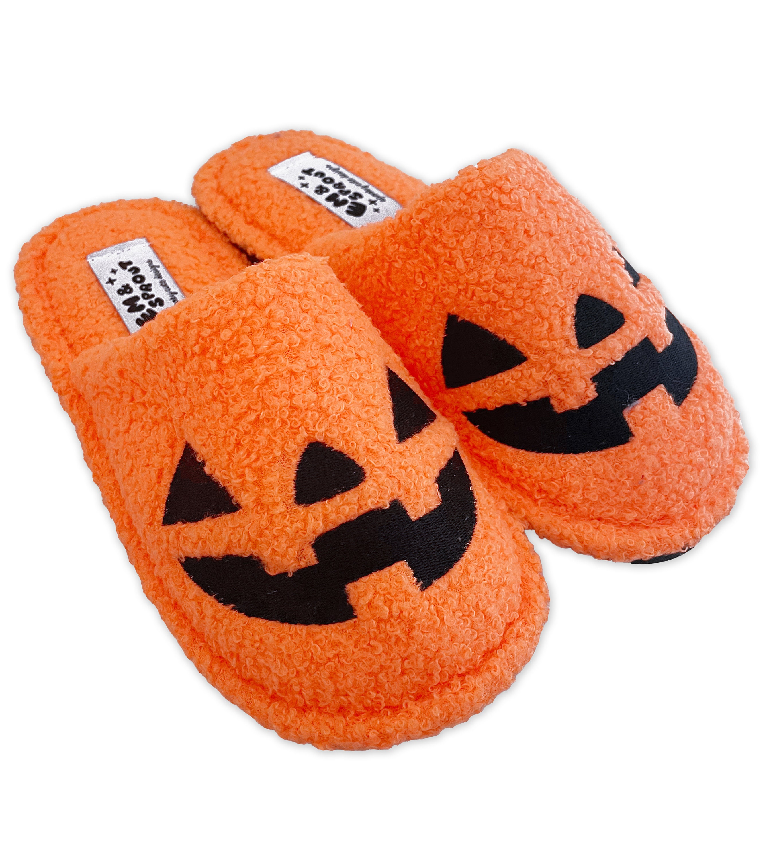 Orange Jack O Lantern Halloween Slippers Sizes 6 to -