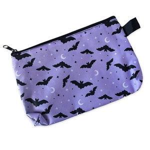 Purple Bat Makeup Bag or Anything Pouch